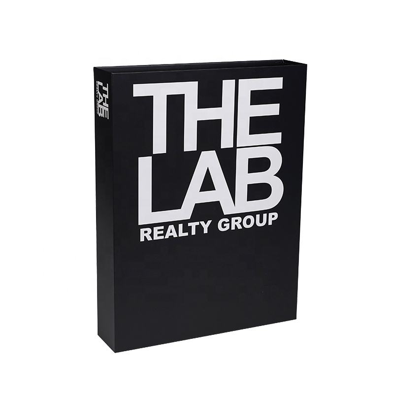  High-Quality Premium Magnetic Close Cardboard Box with Foam Insert - Customizable Black Box with White Logo