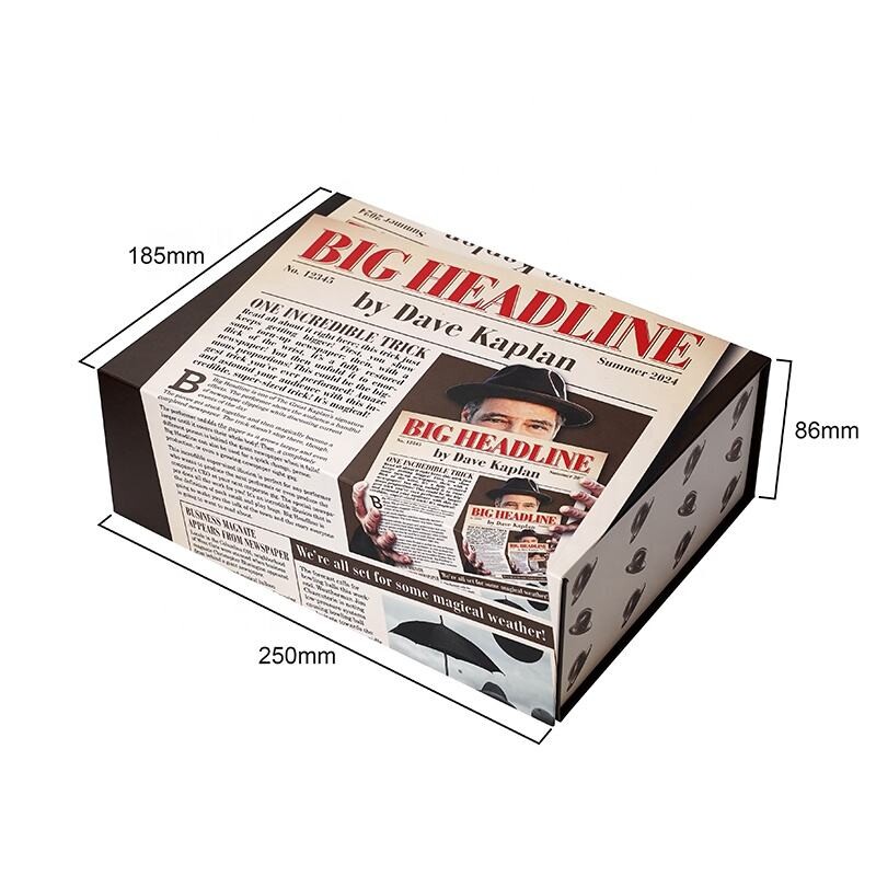  Customized Hard Cardboard Magnet Closed Folding Boxes for Shirt, Hair, Jewelry, and Cosmetic Packaging - Recycled, Collapsible, Matt Lamination