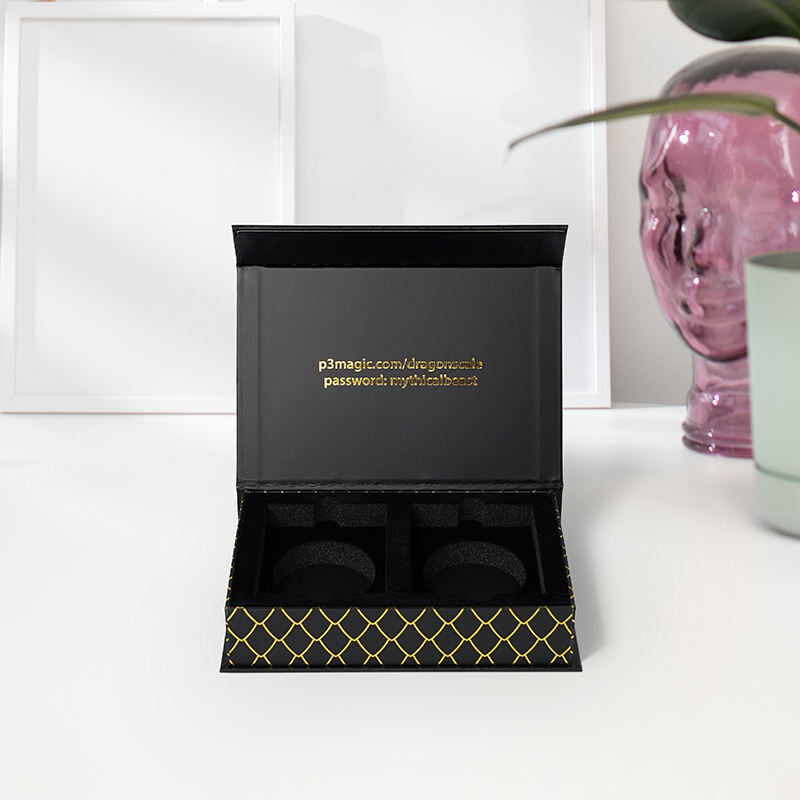  Luxury Gold Stamping Custom Magnetic Boxes with UV Varnish - Cardboard Packaging for Kitfe by Shenzhen Kaijie
