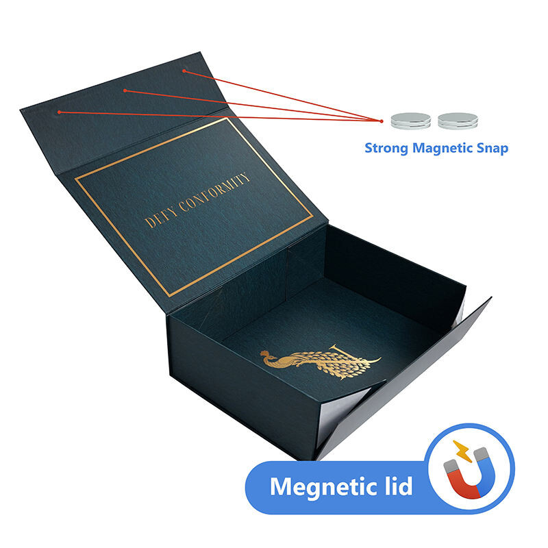  Custom Luxury Recycled Cardboard Folding Clothing & Gift Boxes with Magnetic Closure