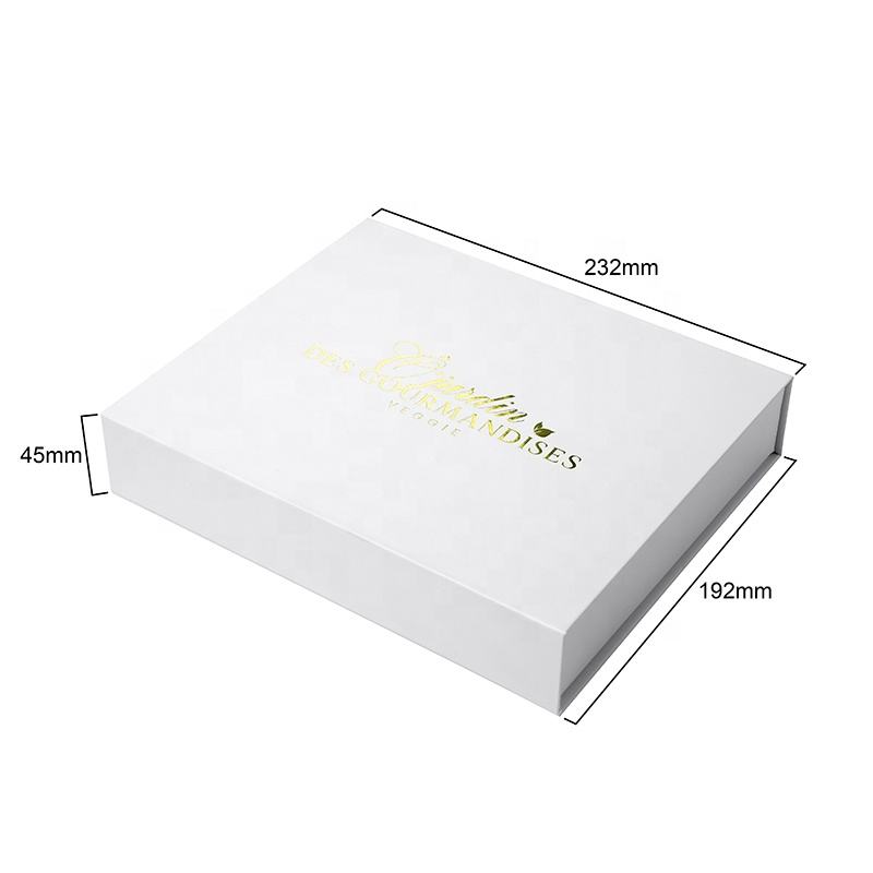  Custom Magnetic Close White Cardboard Box with Embossed Logo for Chocolate Macarons Candy Packaging