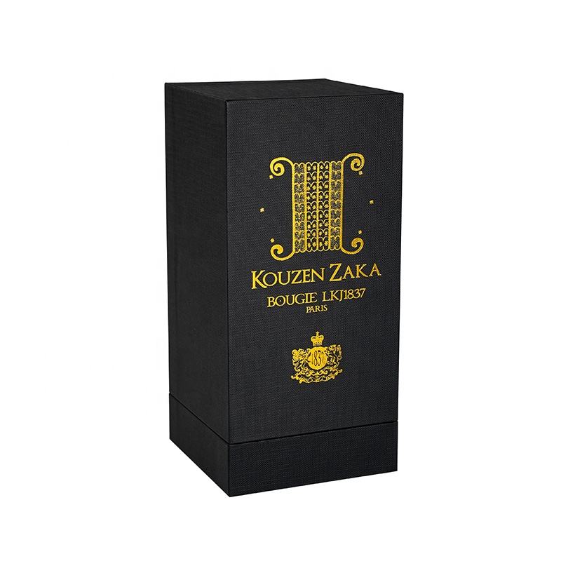 Luxury Customized Cardboard Rigid Box with Gold Logo for Wine, Champagne & Whisky Packaging