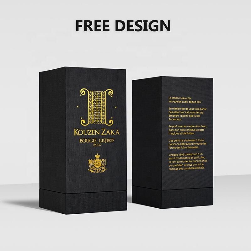 Luxury Customized Cardboard Rigid Box with Gold Logo for Wine, Champagne & Whisky Packaging