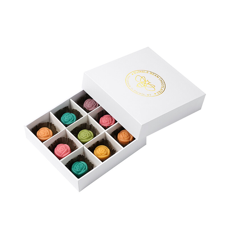  Luxury Cardboard Chocolate Boxes with Lid - Custom Sweet Paper Date Boxes for Tea & Truffle Chocolates