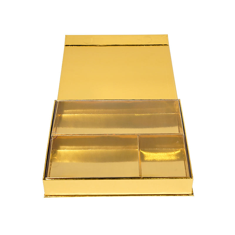  Customized Golden Luxury Hard Cardboard Magnet Box for Jewelry, Cosmetics, and More - Shenzhen Kaijie Packaging