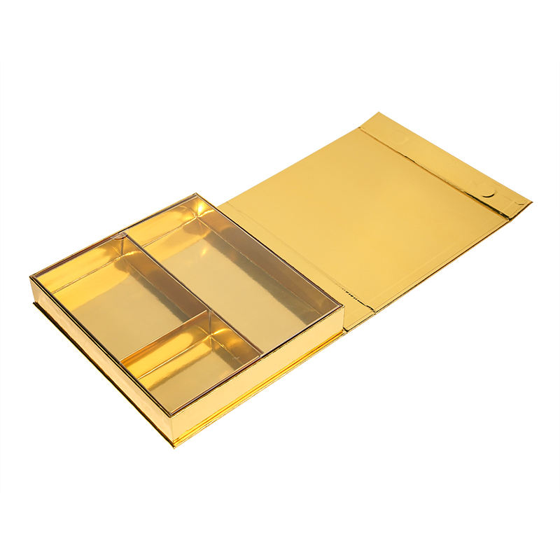  Customized Golden Luxury Hard Cardboard Magnet Box for Jewelry, Cosmetics, and More - Shenzhen Kaijie Packaging