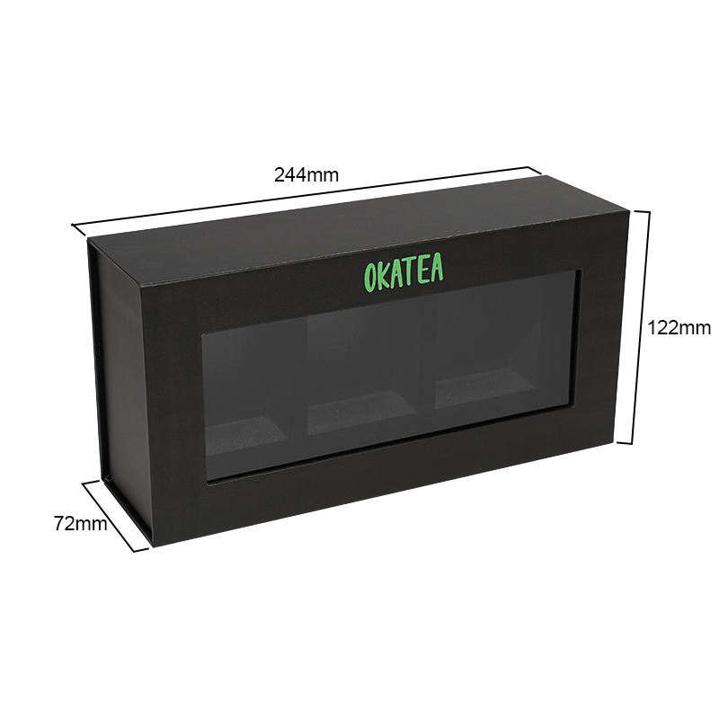  Luxury Custom Printed Logo Paper Gel Nail Care Packaging Box Set with Magnetic Window for Gift