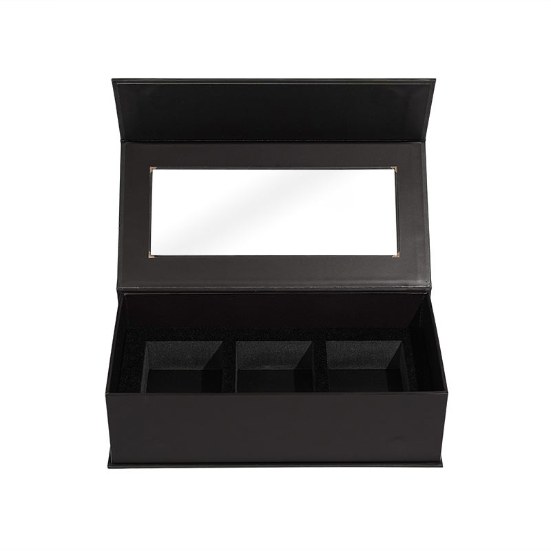  Luxury Custom Printed Logo Paper Gel Nail Care Packaging Box Set with Magnetic Window for Gift