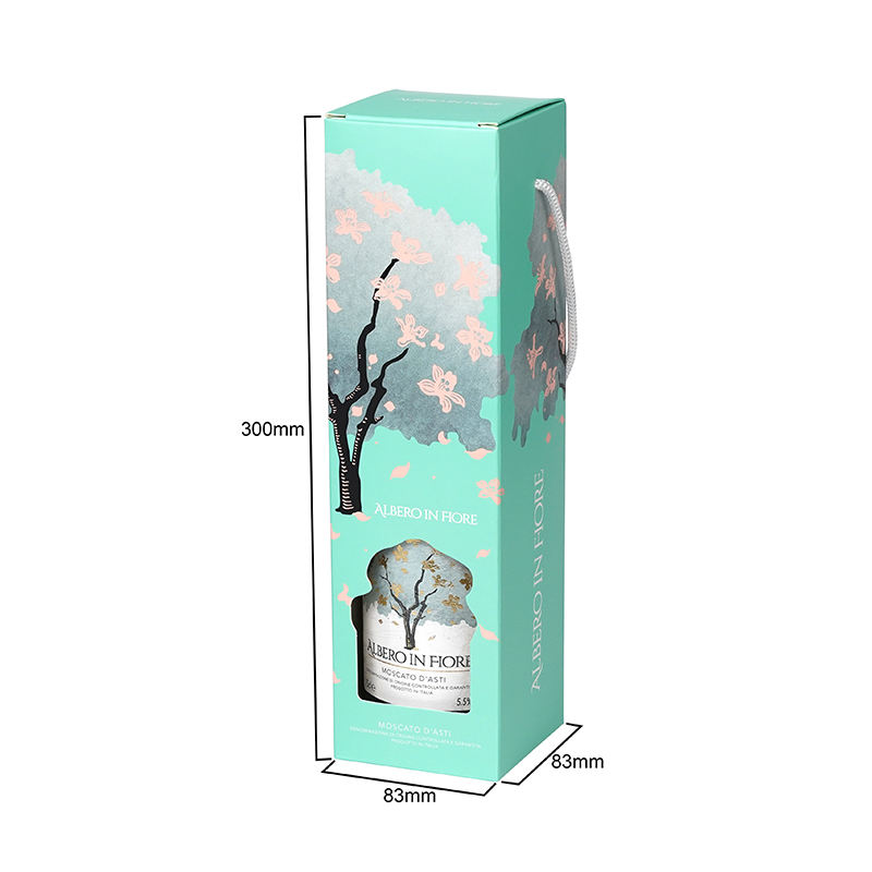  Wholesale Custom Wine Box Packaging with Handle for Single Bottle Champagne - Shenzhen Kaijie Packaging