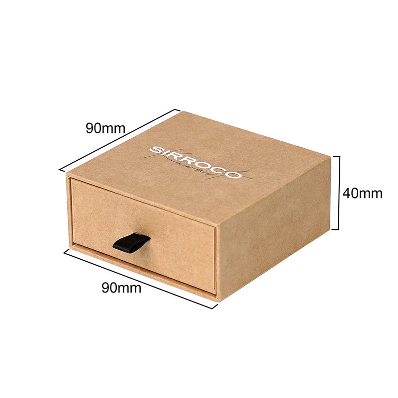 Drawer Box Custom Color Logo Wholesale Recycled Rigid Cardboard Kraft Paper Jewelry Accessory Packaging Gift Box Matt Lamination