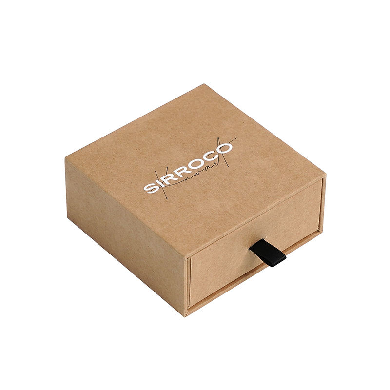 Drawer Box Custom Color Logo Wholesale Recycled Rigid Cardboard Kraft Paper Jewelry Accessory Packaging Gift Box Matt Lamination