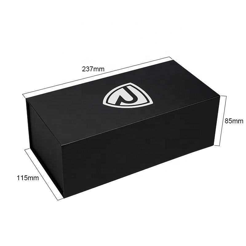  Customized Luxury Black Magnetic Closure Rigid Cardboard Gift Box for Boxing Gloves with Custom Logo