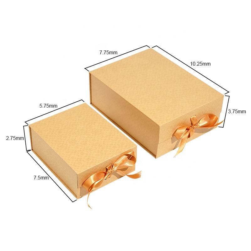  Luxury Custom Collapsible Magnet Closure Box with Ribbon - High-Quality Grey Board Paper Packaging Solutions