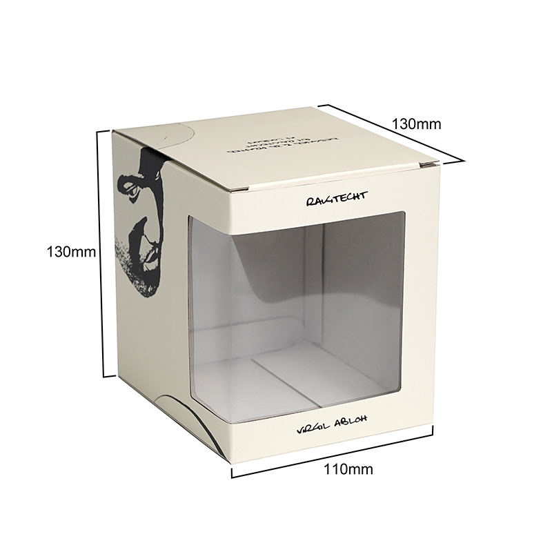  Custom Corrugated Box with PVC Window for Cake, Toy, Candle Packaging - Recyclable & Matte Lamination