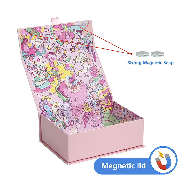  Customized Full Printing Foil Gold Stamping Magnetic Cardboard Rigid Boxes for Cosmetic Packaging