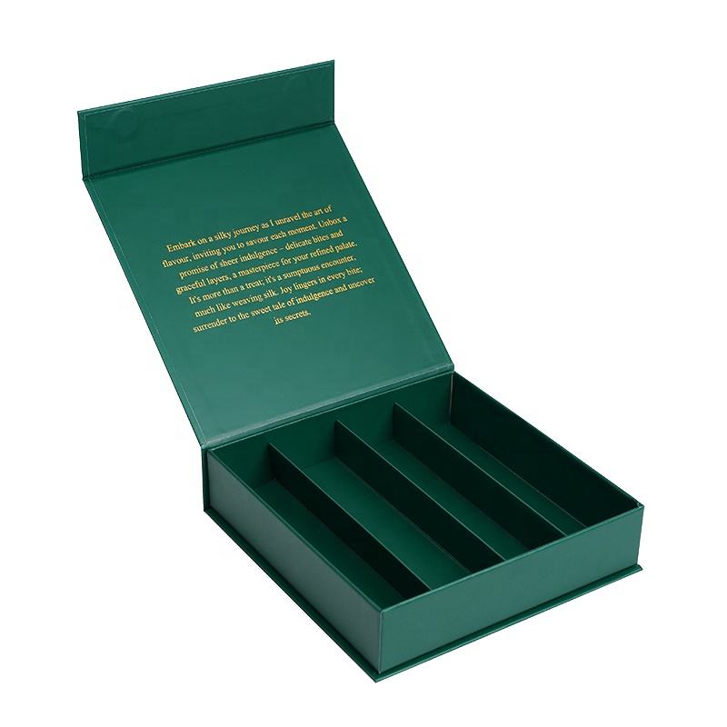  Custom Green Cardboard Tea Gift Box with Magnetic Closure - Eco-Friendly Packaging Solution