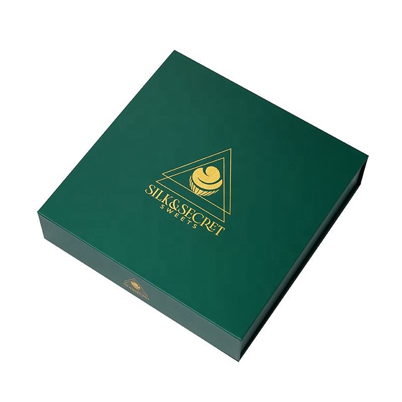  Custom Green Cardboard Tea Gift Box with Magnetic Closure - Eco-Friendly Packaging Solution