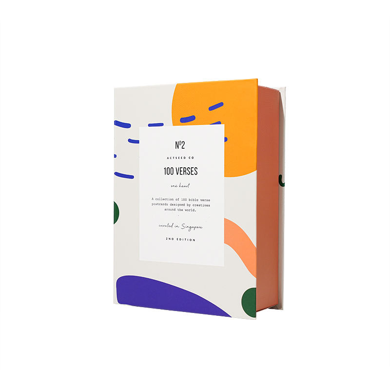  Customized Pink Paper Book Shape Gift Packaging Box with Luxury Logo Print for Cards