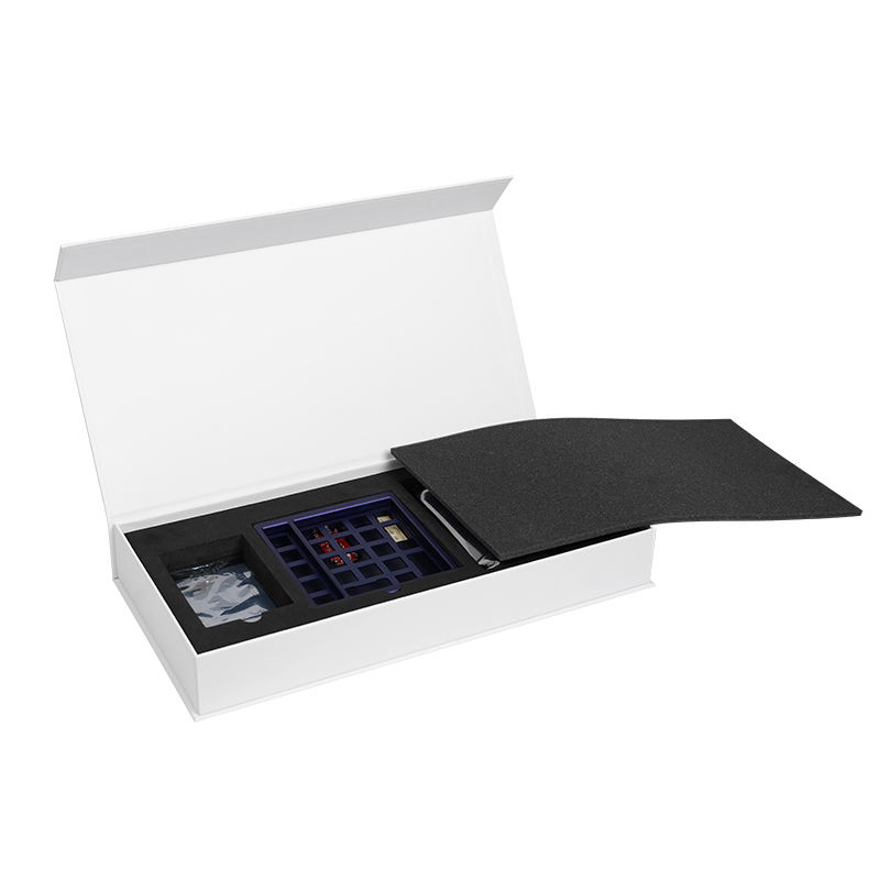  Luxury Custom Logo Color Print Paper Box - Recycled Cardboard Gift Box with Magnet Closure and Sponge Insert