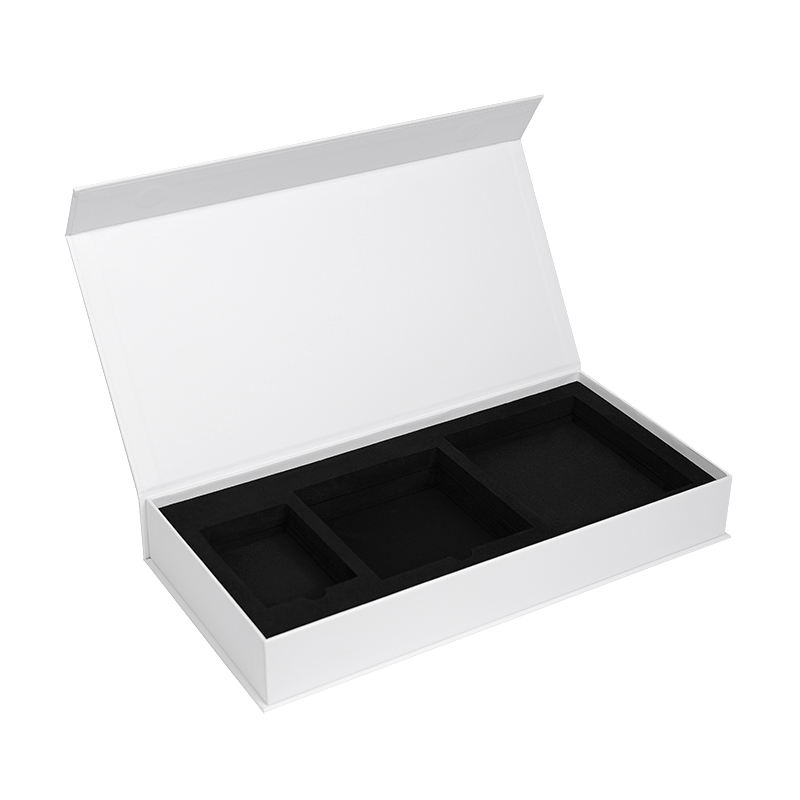  Luxury Custom Logo Color Print Paper Box - Recycled Cardboard Gift Box with Magnet Closure and Sponge Insert