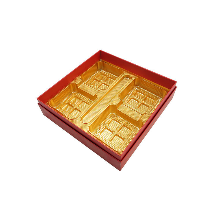  Wholesale Golden Plastic & Kraft Paper Mooncake Gift Box Packaging with Custom Options