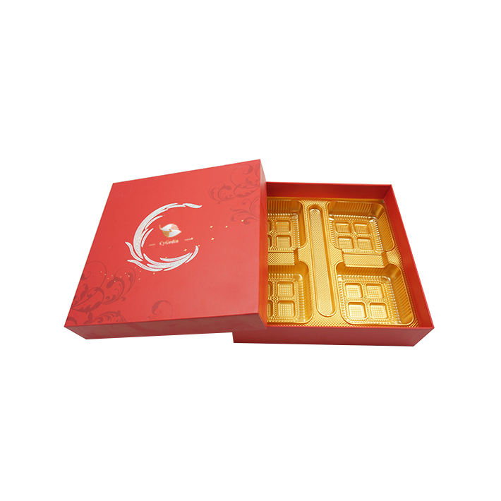  Wholesale Golden Plastic & Kraft Paper Mooncake Gift Box Packaging with Custom Options