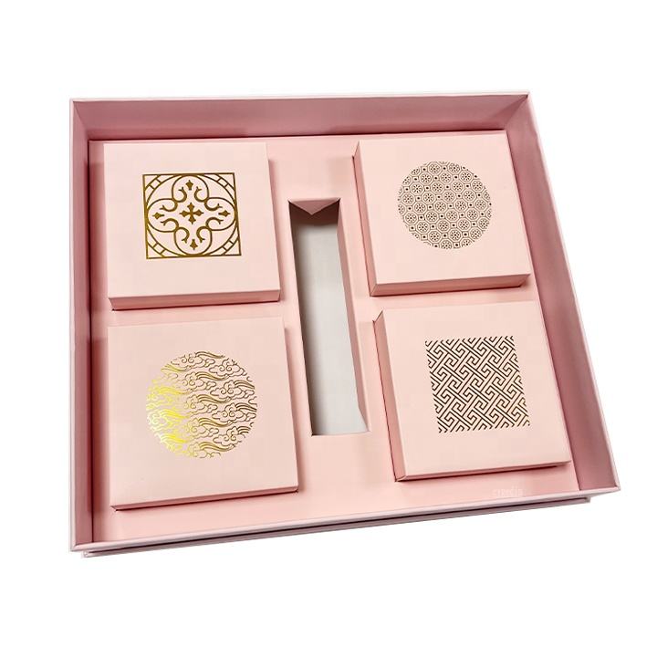  High-Quality Luxury Mooncake Packaging Boxes with Paper Tray for Gift Sets