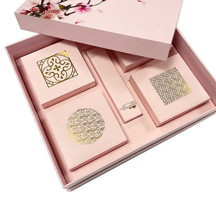  High-Quality Luxury Mooncake Packaging Boxes with Paper Tray for Gift Sets