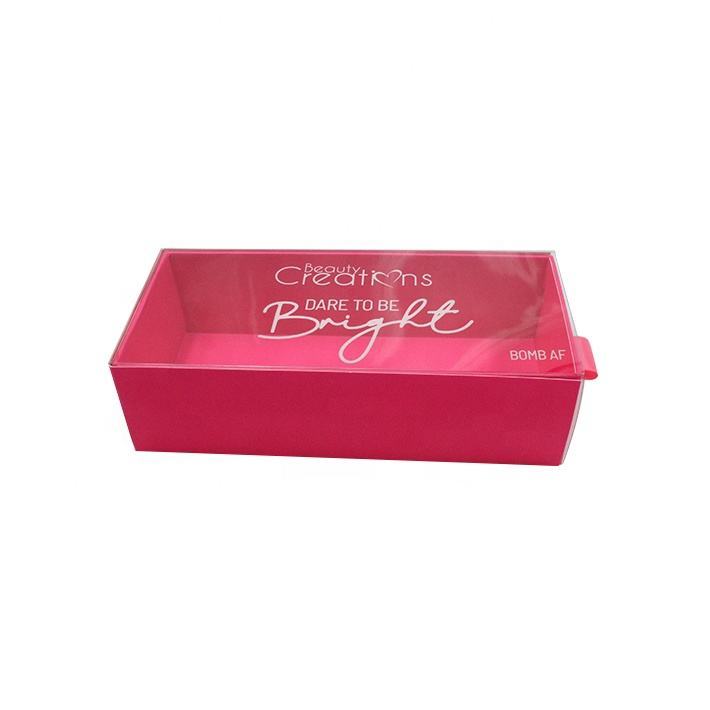 Customized Cardboard Pull-Out Drawer Box with Clear PVC Window for Paper Packaging