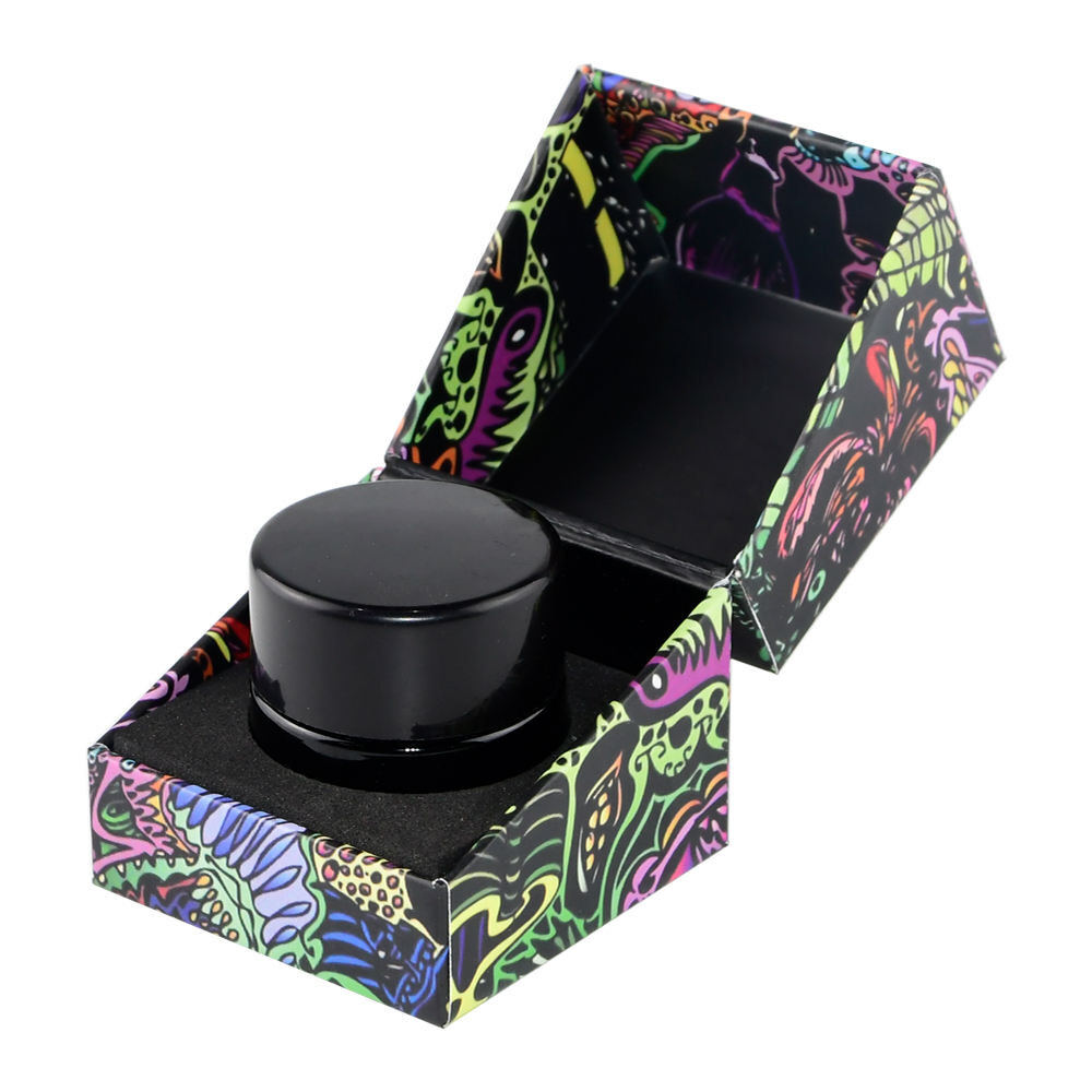  Custom 710Labs Clamshell Glass Jars with Magnetic Flip Ring Packaging Boxes for 1ml & 5ml Concentrates