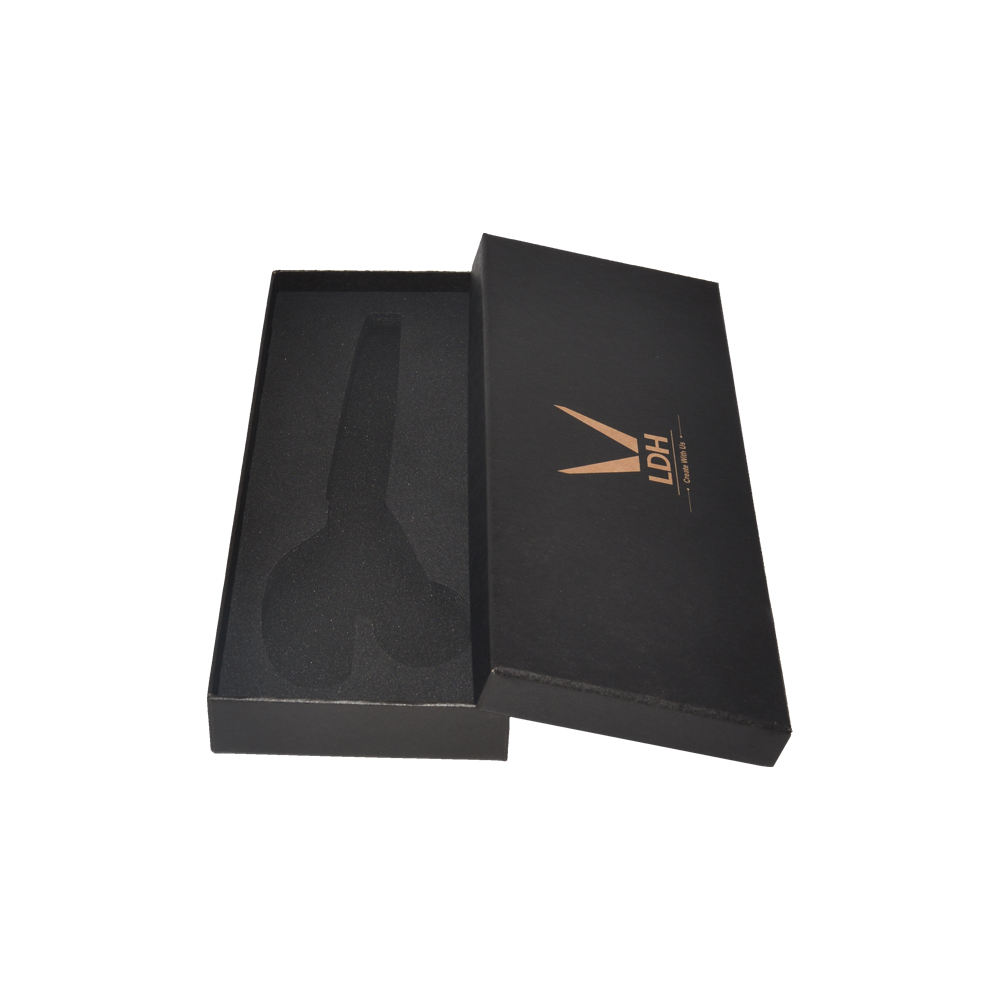  Customized Logo Printing 2-Piece Chipboard Gift Box with Foam Insert for Scissors Packaging