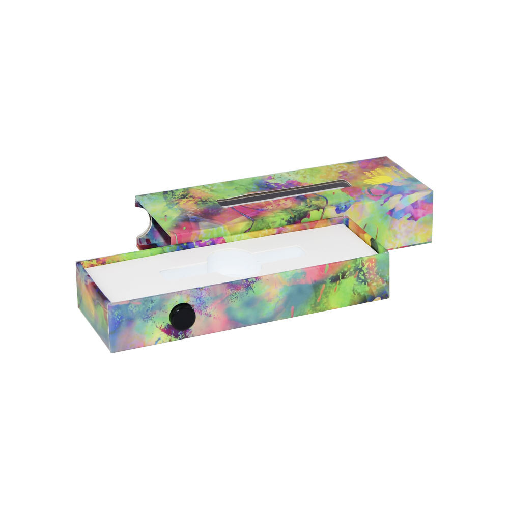 Certified Child-Resistant Slide-Out Drawer Gift Box for 1ml Jars with EVA & Window - Shenzhen Kaijie Packaging