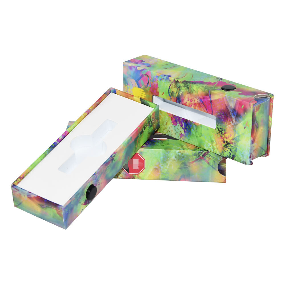 Certified Child-Resistant Slide-Out Drawer Gift Box for 1ml Jars with EVA & Window - Shenzhen Kaijie Packaging