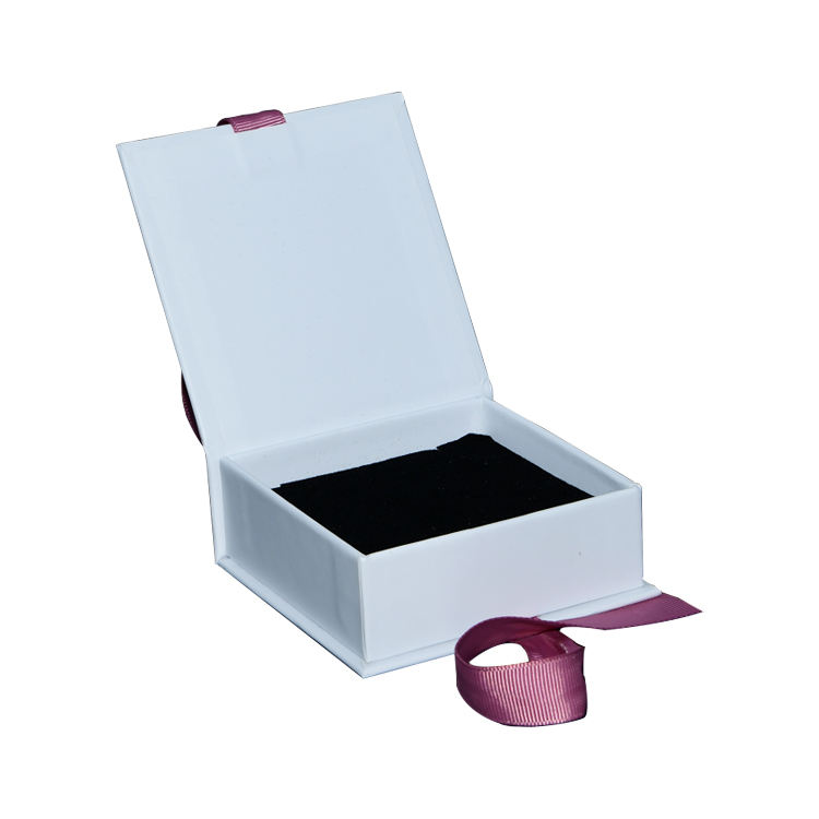  Luxury Custom Kraft Eco Magnetic Jewelry Box with Velvet Lining and Ribbon - Magnet Drawer Mini Packaging