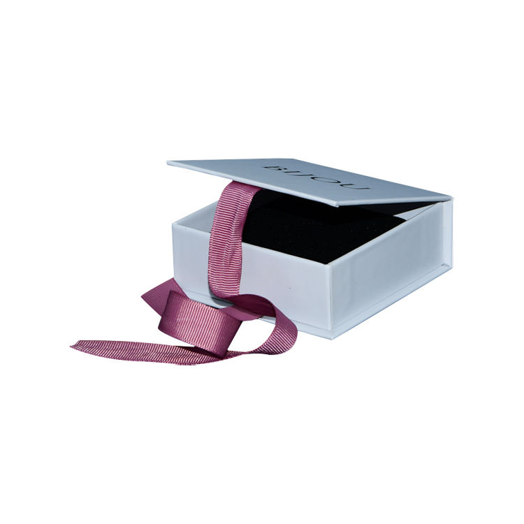  Luxury Custom Kraft Eco Magnetic Jewelry Box with Velvet Lining and Ribbon - Magnet Drawer Mini Packaging