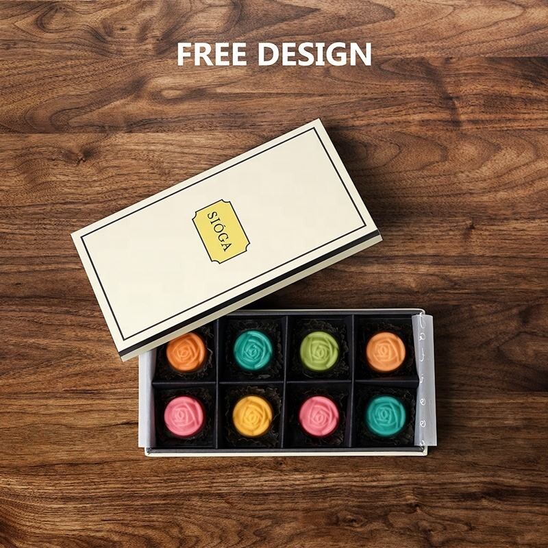 Luxury Custom Reusable Handmade Chocolate Box with Cushion Pad for Wedding Gifts