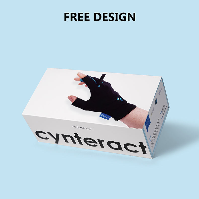  Customized Folding Sports Gloves Rigid Box with Gold Foil Stamping & Embossing for High-End Presentation