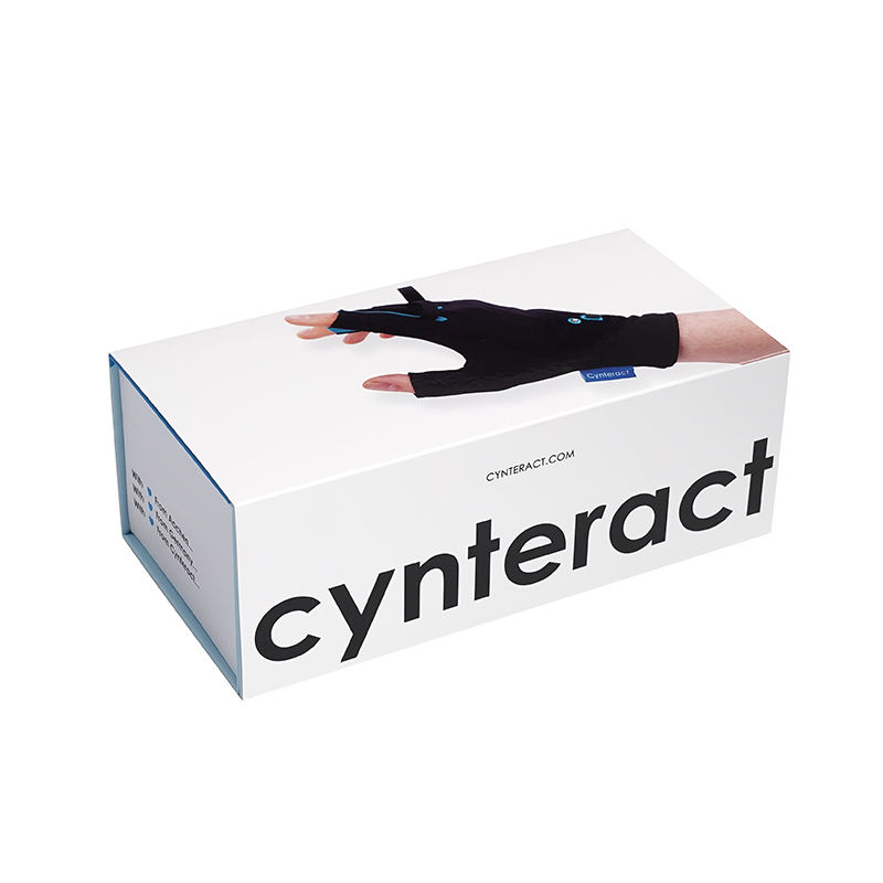  Customized Folding Sports Gloves Rigid Box with Gold Foil Stamping & Embossing for High-End Presentation