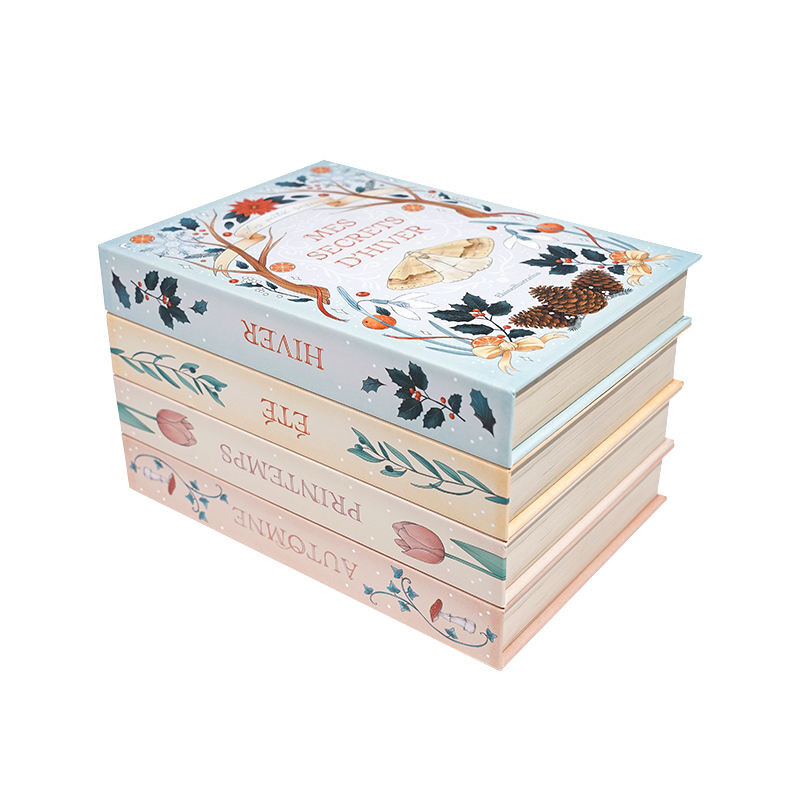  Customized Luxury Grey Hard Case Book Shape Cardboard Gift Boxes with Personalized Logo