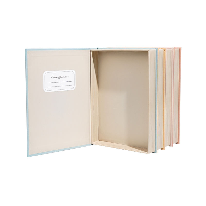  Customized Luxury Grey Hard Case Book Shape Cardboard Gift Boxes with Personalized Logo