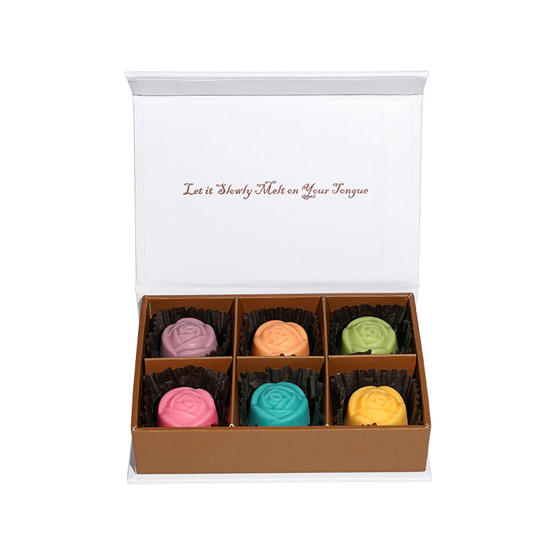 Custom Logo Design Chocolate Boxes with Dividers for Candy & Dessert Packaging
