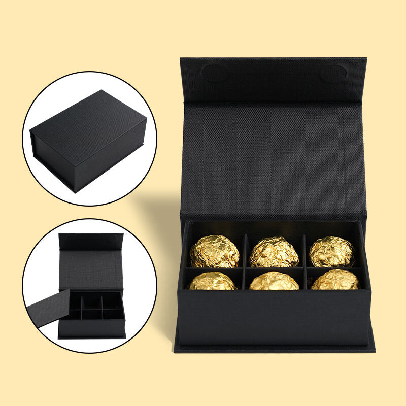  Wholesale Custom 8pcs Chocolate Boxes with Gold Foil - Eco-Friendly Cardboard Gift Packaging