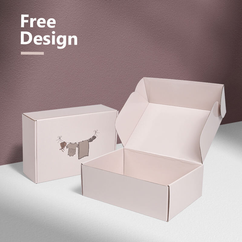  OEM Factory Custom Logo Cream Color Baby Clothes Corrugated Packaging Boxes with Quality Assurance