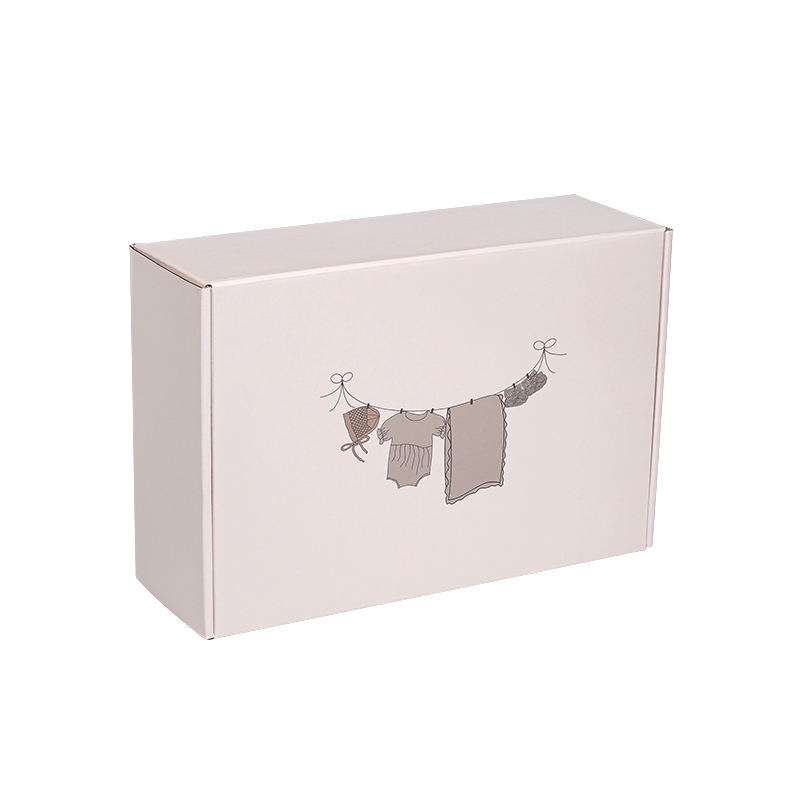  OEM Factory Custom Logo Cream Color Baby Clothes Corrugated Packaging Boxes with Quality Assurance