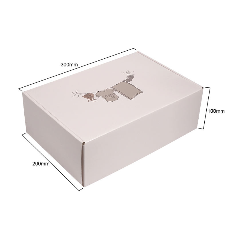  OEM Factory Custom Logo Cream Color Baby Clothes Corrugated Packaging Boxes with Quality Assurance