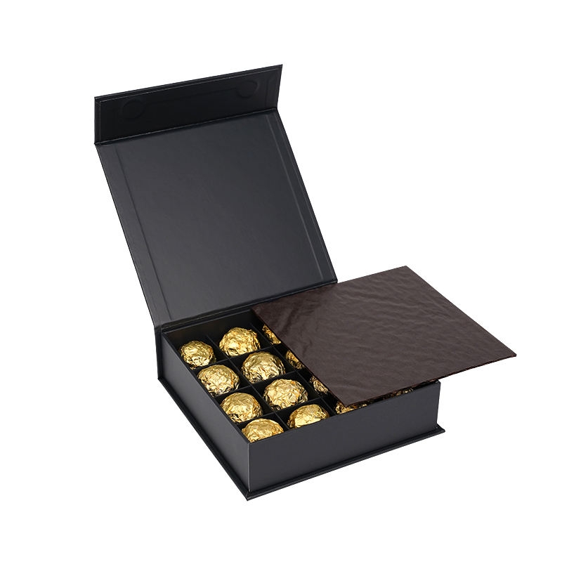  Wholesale Luxury Custom Printed Chocolate Paper Boxes with Dividers and Magnets for Candy & Dessert Packaging
