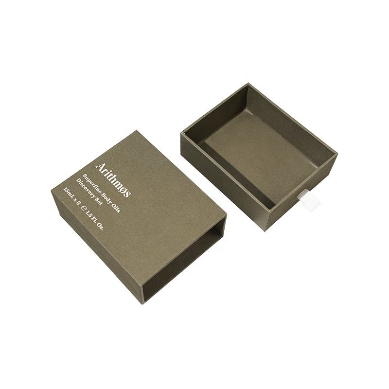  Custom Printed Logo Drawer Box - Luxury Sliding Jewelry Gift Packaging with Ribbon Rope