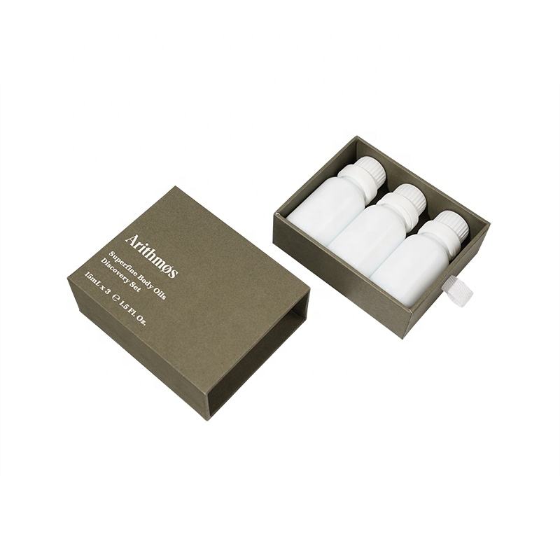  Custom Printed Logo Drawer Box - Luxury Sliding Jewelry Gift Packaging with Ribbon Rope