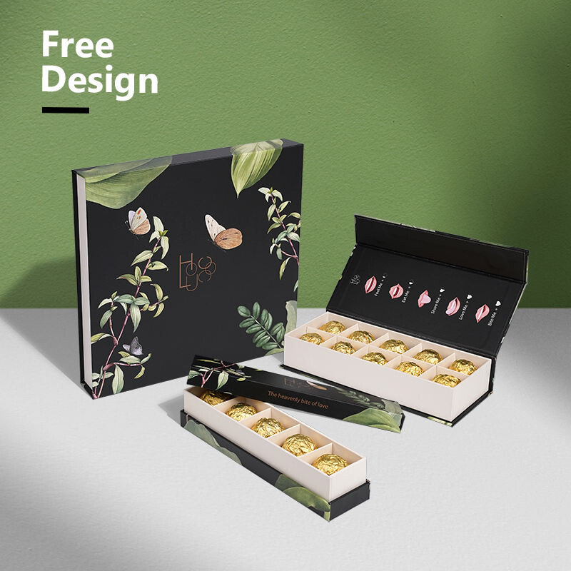  Customized Chocolate Boxes with Logo, Magnet Adsorption & Dividers for Dessert Packaging