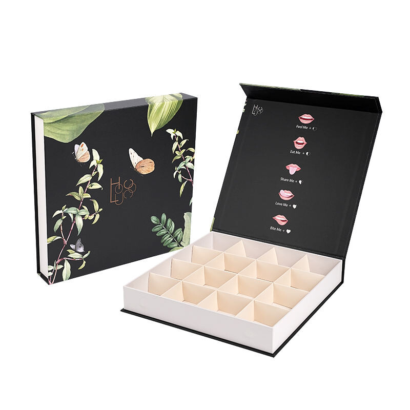  Customized Chocolate Boxes with Logo, Magnet Adsorption & Dividers for Dessert Packaging